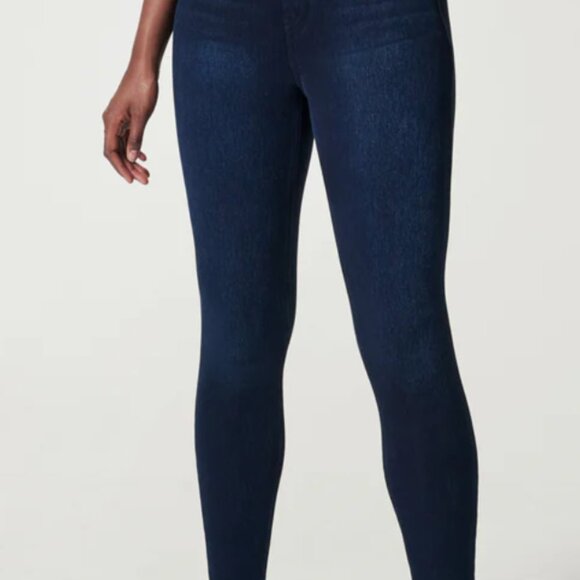 EUC Spanx Jean-ish Ankle Leggings, Twilight Rinse, 1X, petite! - Picture 6 of 6